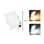 Plafon Led 12w quadrado Embutir Branco quente