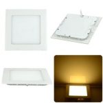 Plafon Led 6w quadrado embutir Branco Quente