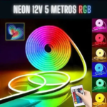 Fita 5 Metros Led Neon Rgb Silicone Mangueira Flexível